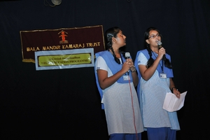 Representatives of city schools presenting their views on the topic "Women's Rights ­ a burning issue"
